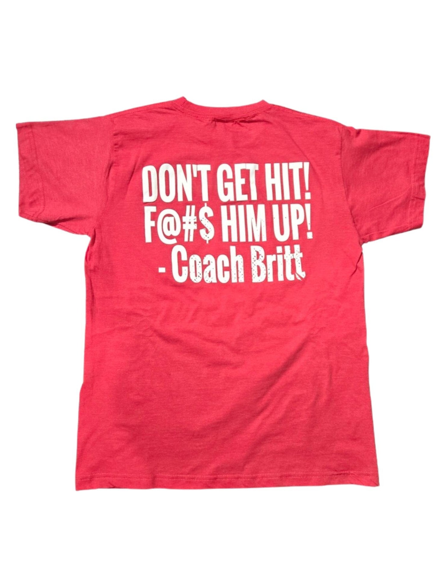 Las Vegas Combat Academy Logo "Don't Get Hit, F@#$ Him Up!" Red Unisex T-Shirt - Las Vegas Combat Academy