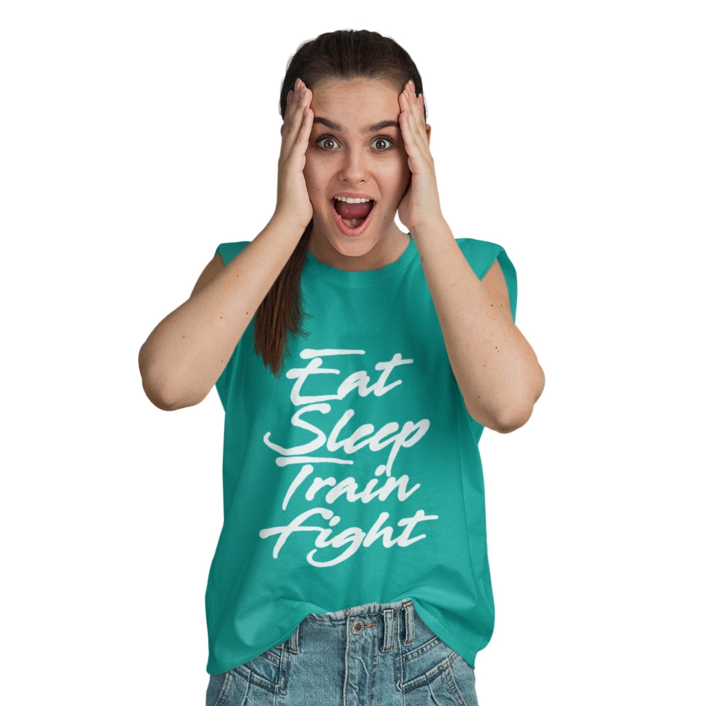 Las Vegas Combat Academy 'Eat Sleep Train Fight' Motivational Women's Tank Top - Las Vegas Combat Academy