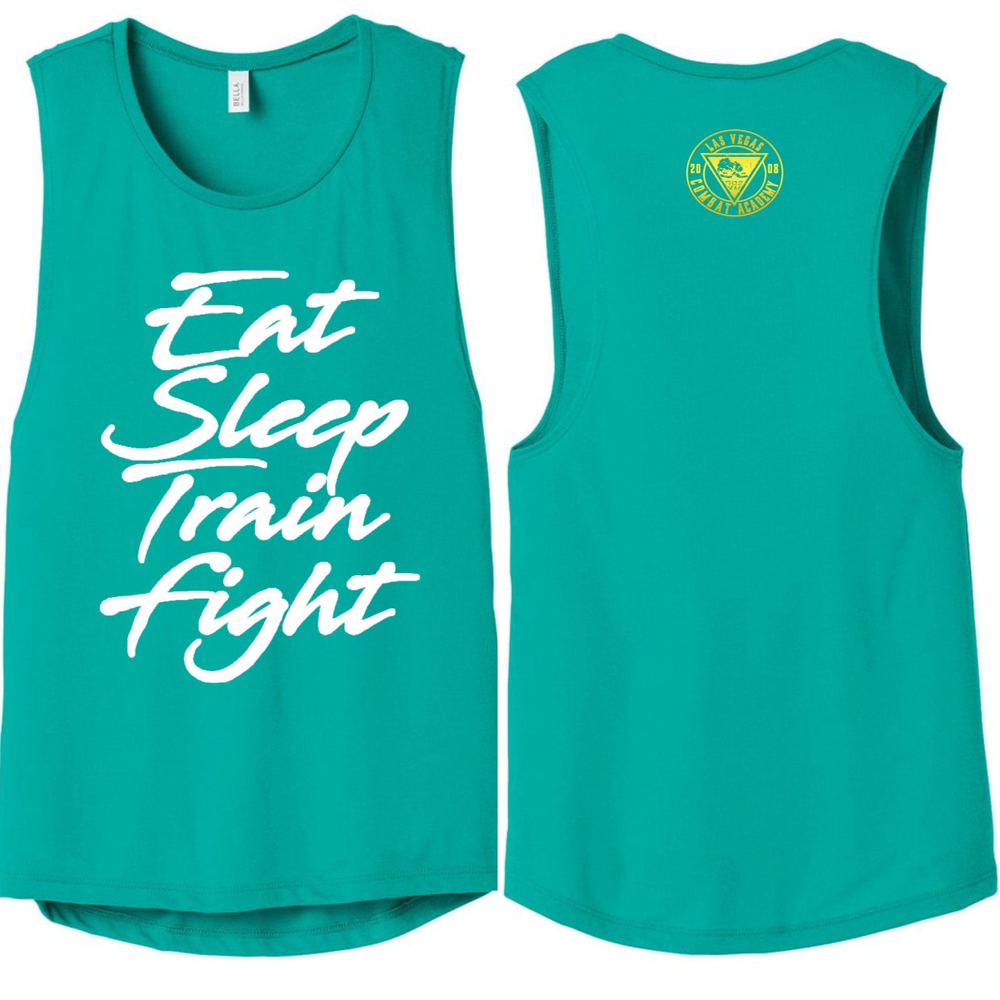 Las Vegas Combat Academy 'Eat Sleep Train Fight' Motivational Women's Tank Top - Las Vegas Combat Academy