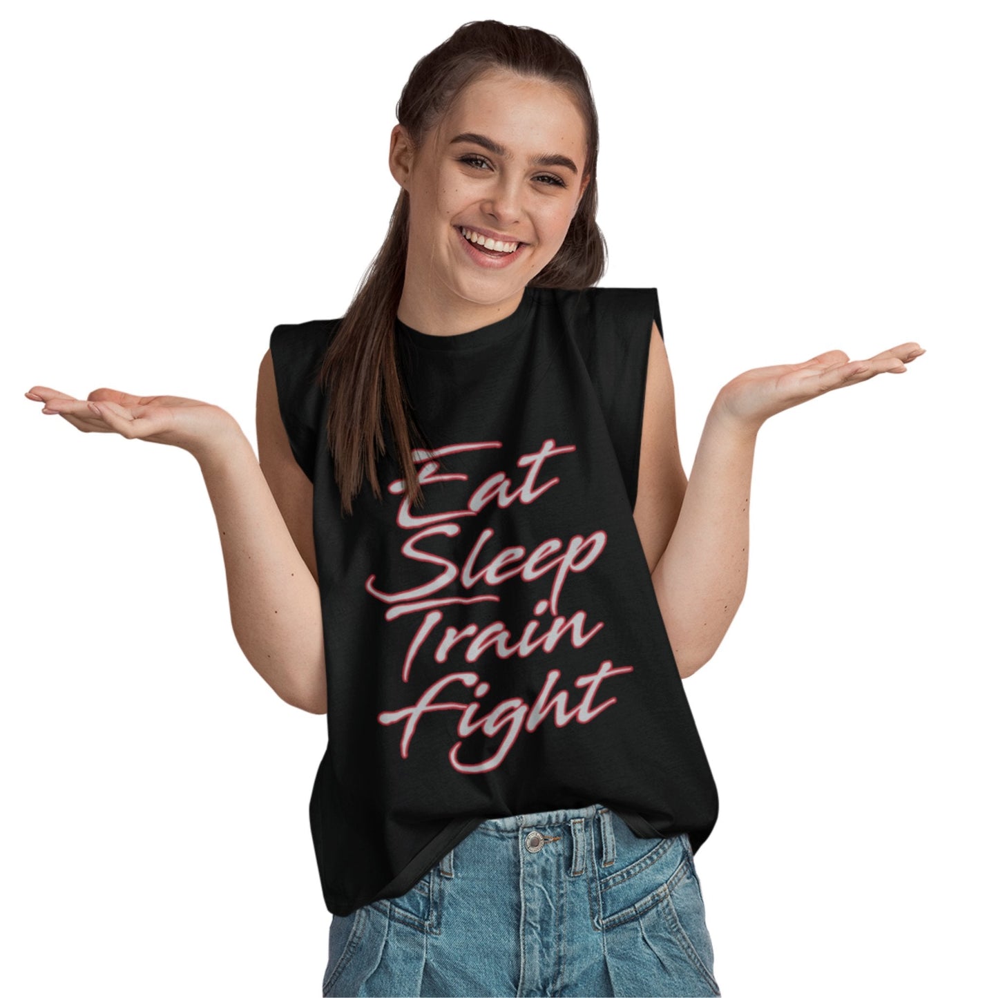 Las Vegas Combat Academy 'Eat Sleep Train Fight' Motivational Women's Tank Top - Las Vegas Combat Academy