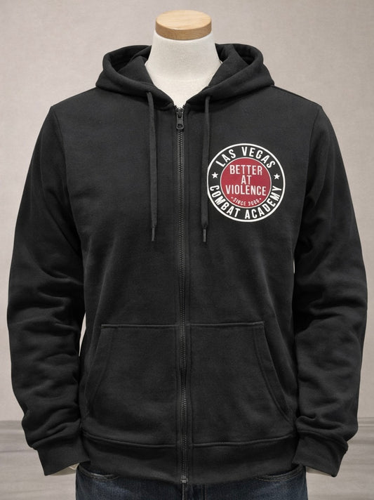 Black Zip Hoodie "Better at Violence"