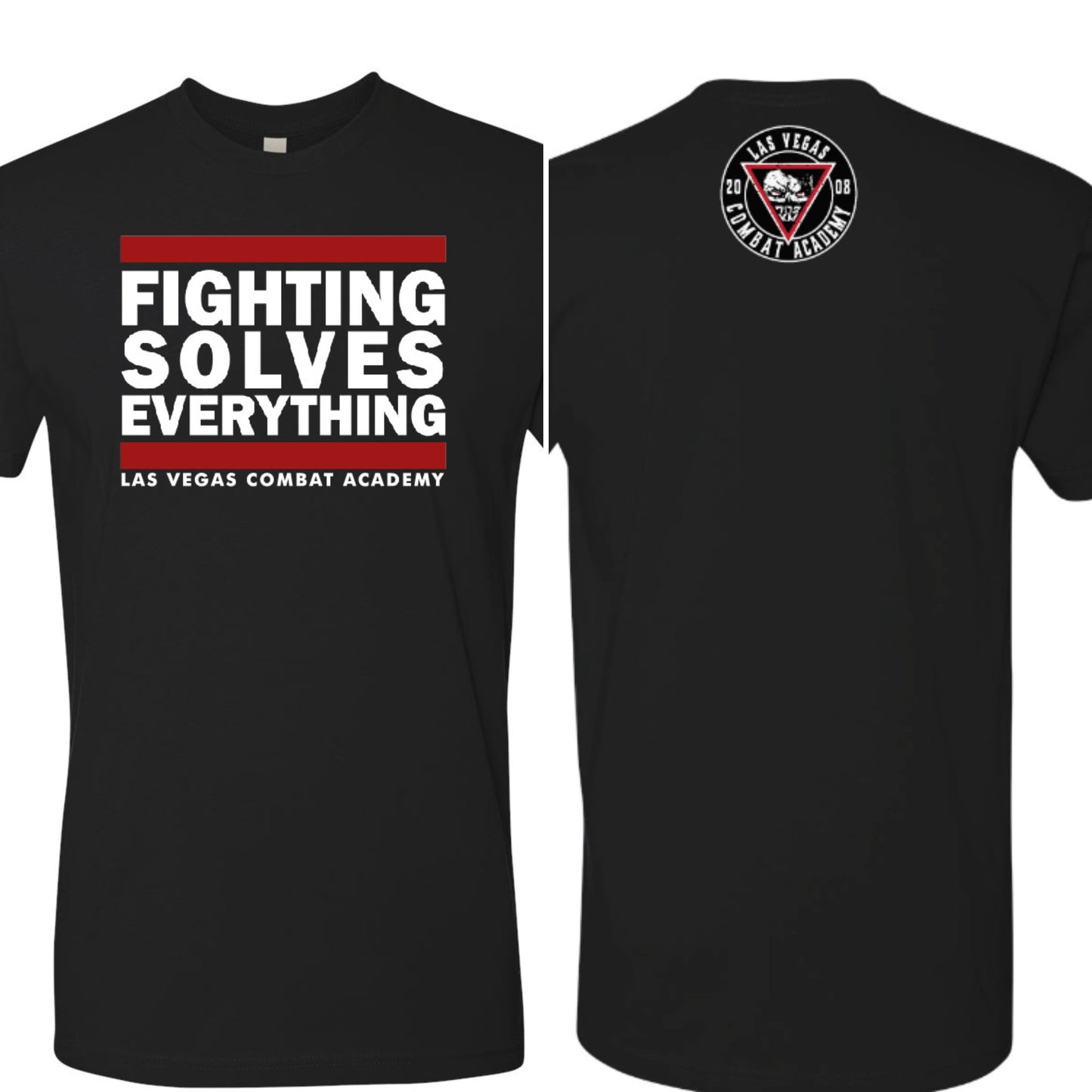 Las Vegas Combat Academy 'Fighting Solves Everything' Rash Guard - Unisex Fightwear - Las Vegas Combat Academy